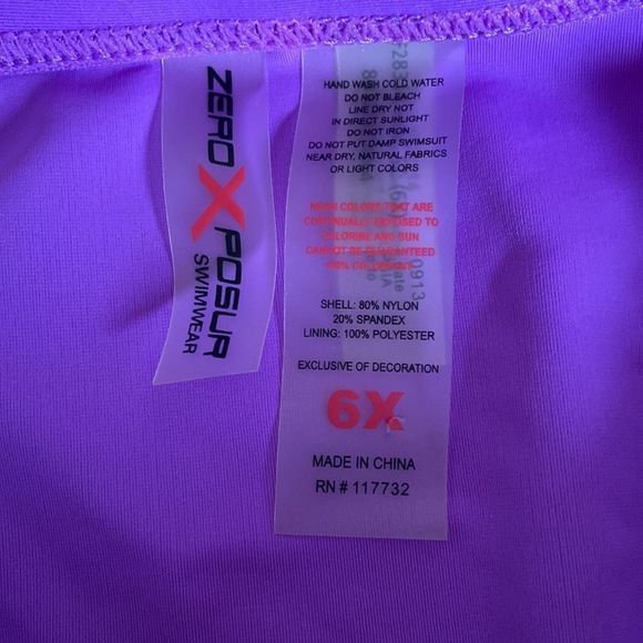 🌺 ZERO XPOSUR Purple Ruched Tie Swim Bottoms - Picture 5 of 5